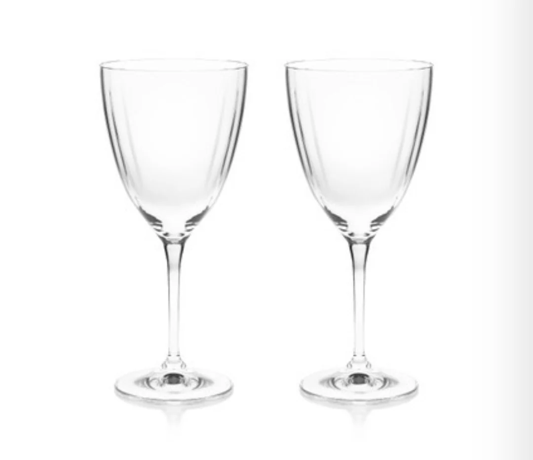 Tipperary Crystal Ripple Set 2 Wine Glasses