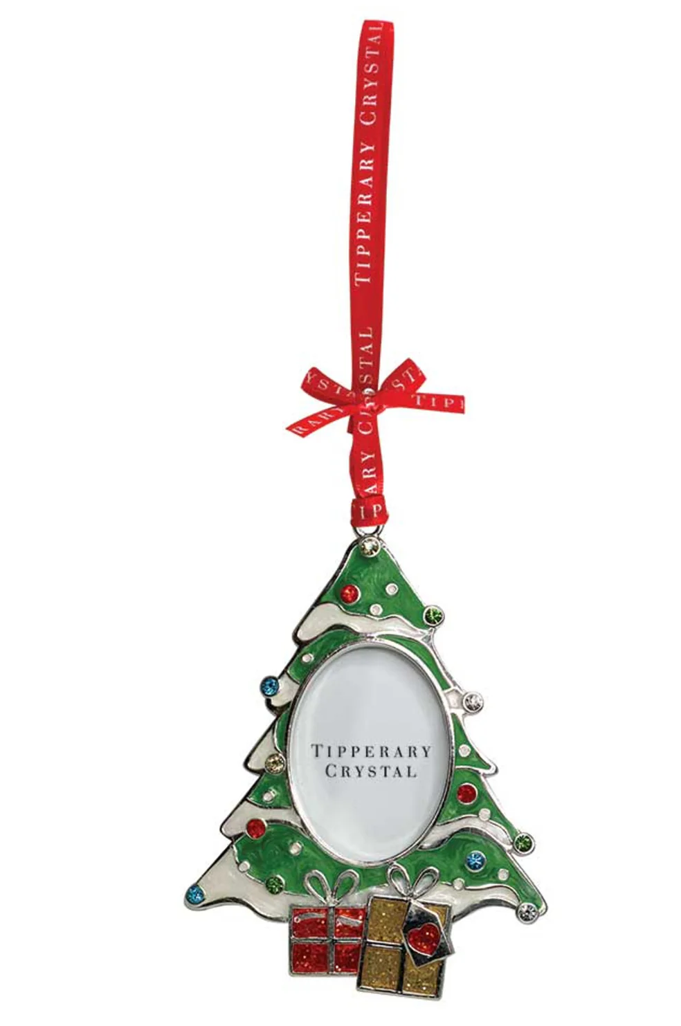Tipperary Crystal Sparkle Christmas Tree Frame Decoration