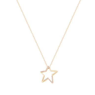 Tipperary Crystal STAR CUT OUT PENDANT GOLD 165069