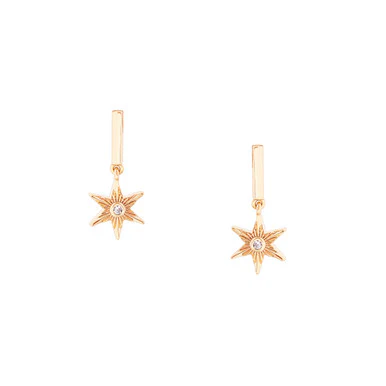 Tipperary Crystal STAR DROP EARRINGS GOLD 165052