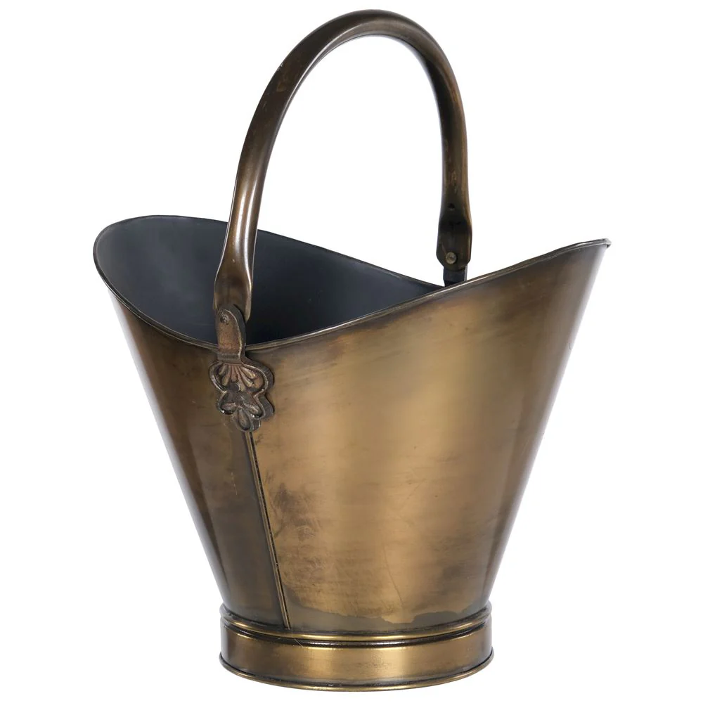 Fern Cottage Georgian Antique Brass Coal Bucket A3110