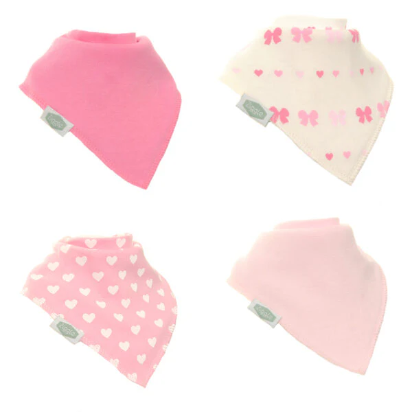 Ziggle Hearts and Bows Bib Set