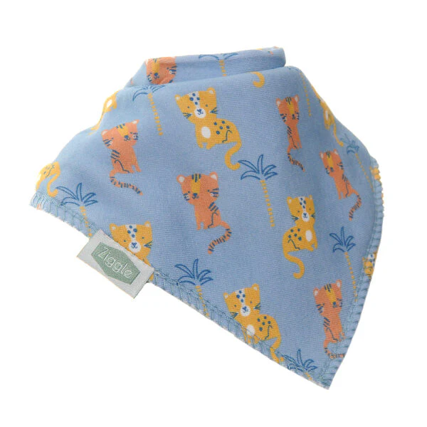 Ziggle Leopards and Tigers Baby Bib